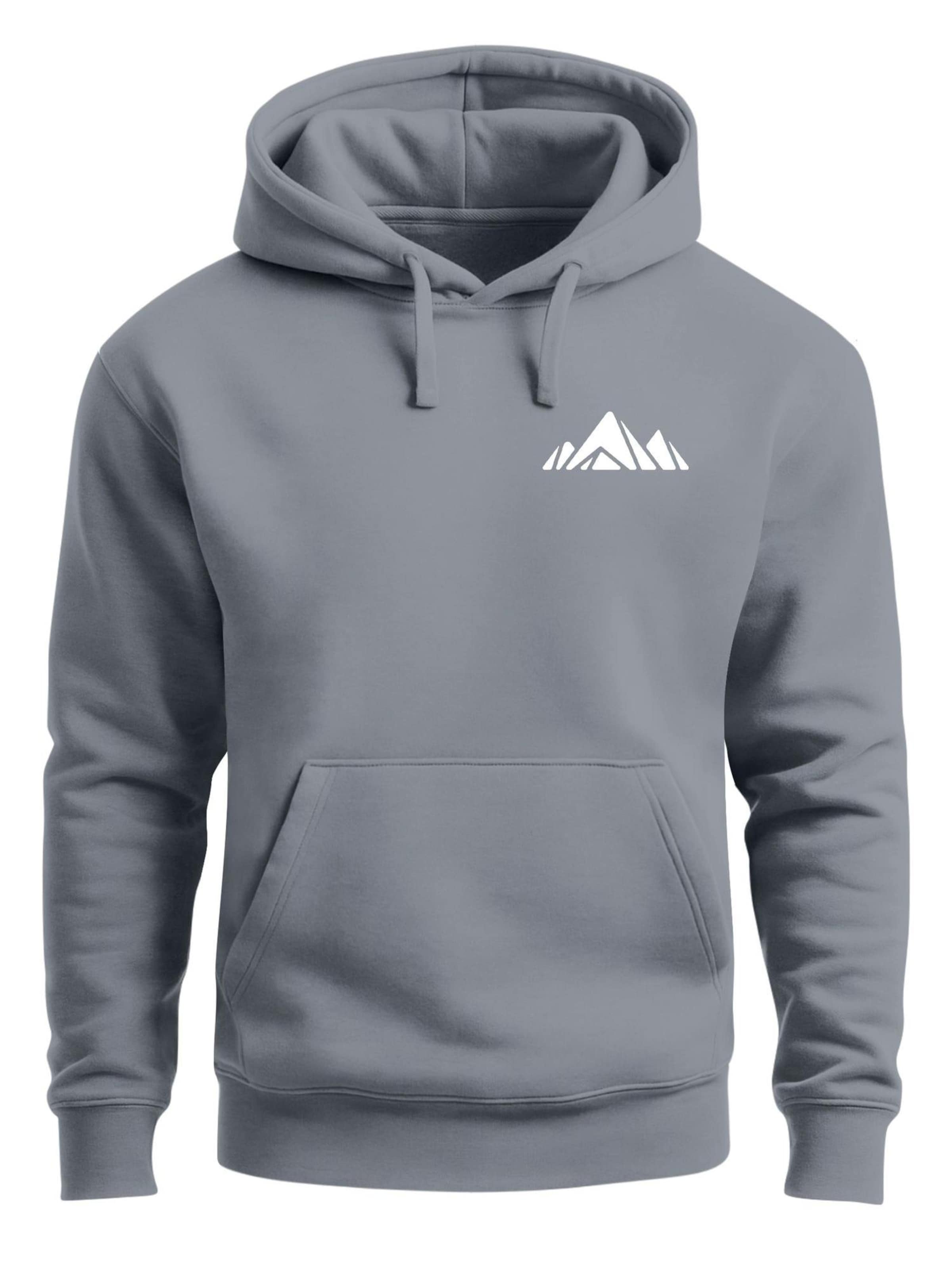 Neverless Sweatshirt 'Berg Polygon' in Grey: front