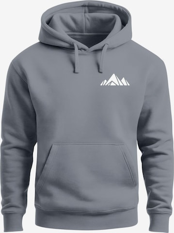 Neverless Sweatshirt 'Berg Polygon' in Grau: Vorderseite