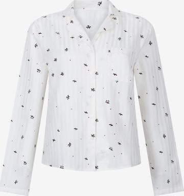 Bluză de noapte de la Hunkemöller pe alb: față