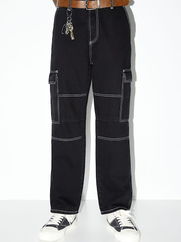 Pull&Bear Loosefit Jeans in Schwarz