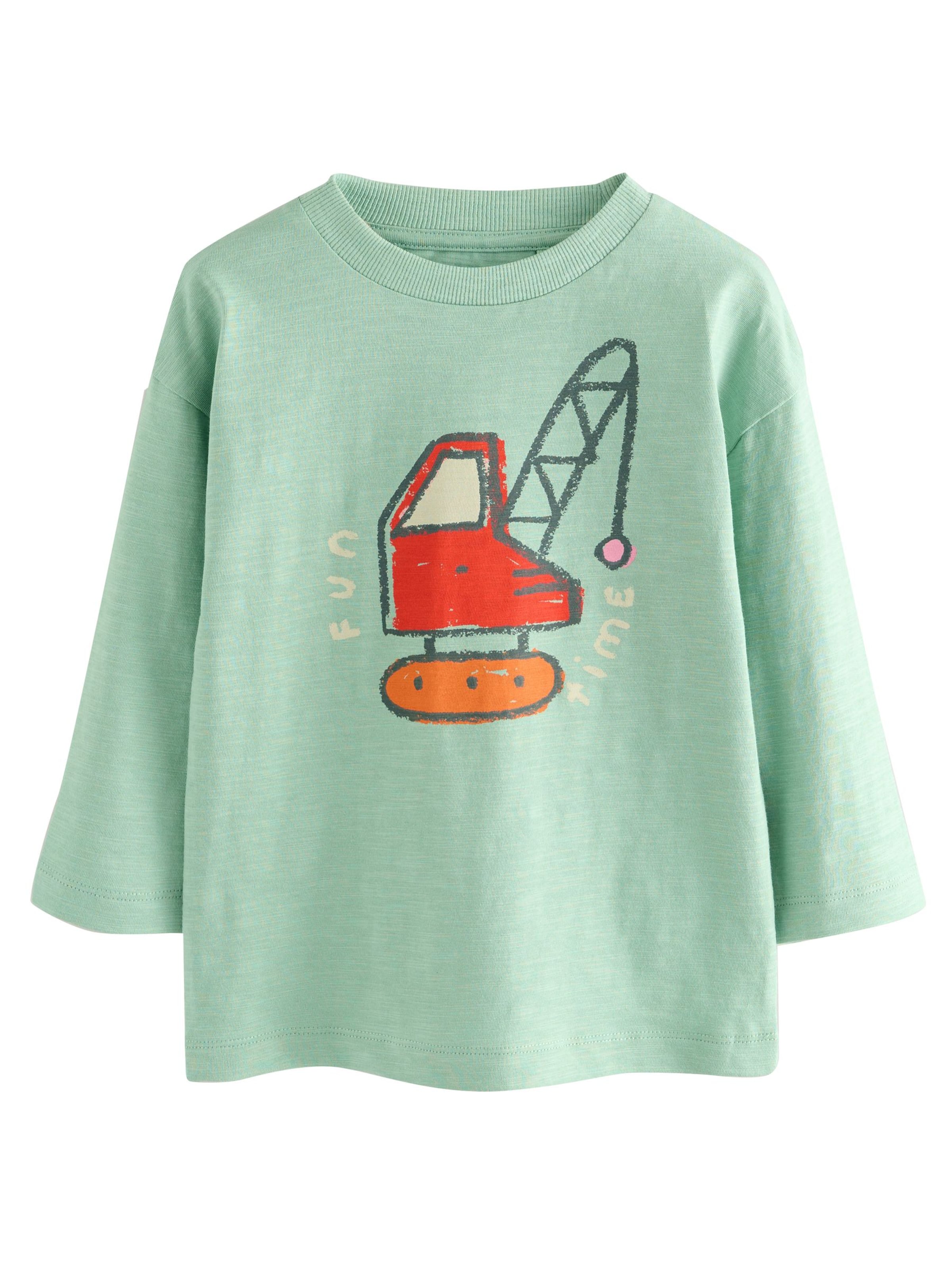 Next Тениска в пастелно зелено / оранжево / червено, Преглед на продукта