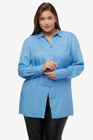 Ulla Popken Blouse in Blauw: voorkant