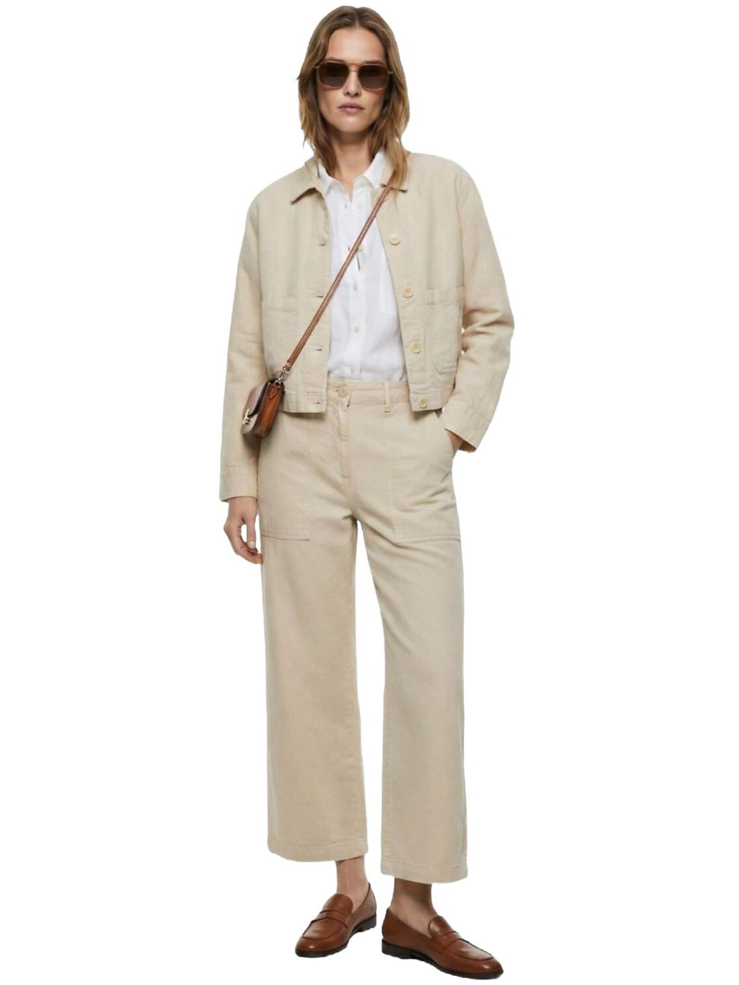 LTB Jeans Regular Jeans 'LTB Jeans Damen Lyorna Jeanshose mit geradem Bein und hohem Bund' in Beige: voorkant