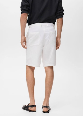 MANGO MAN Regular Pants 'Banarea' in White