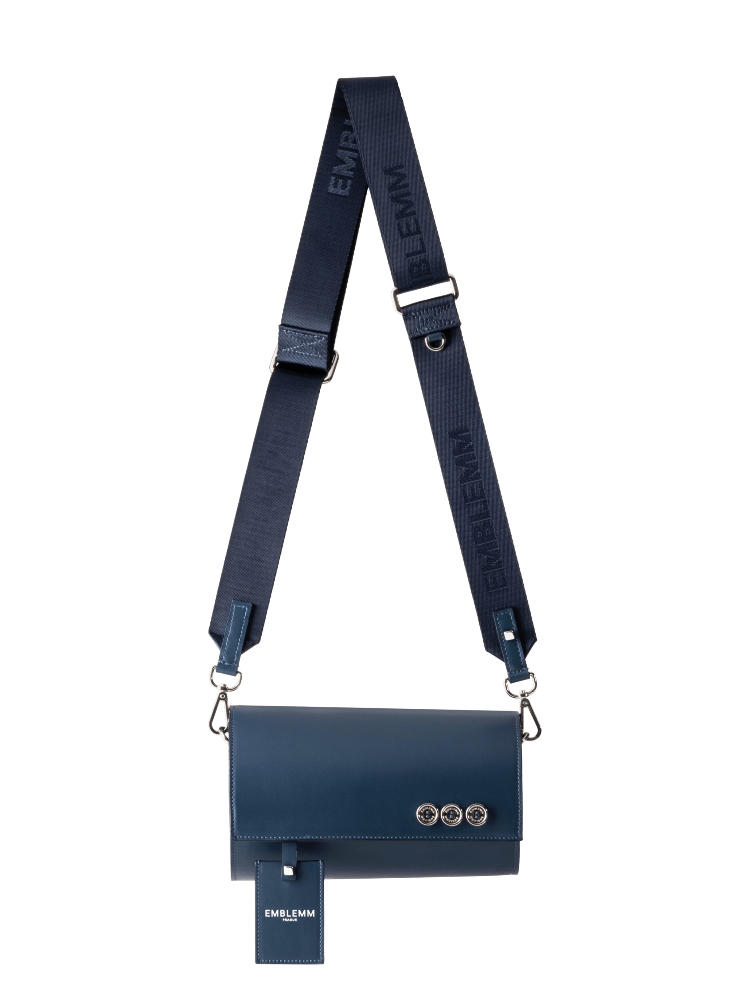 EMBLEMM Schoudertas 'Up My Sleeve Bag' in Blauw: voorkant