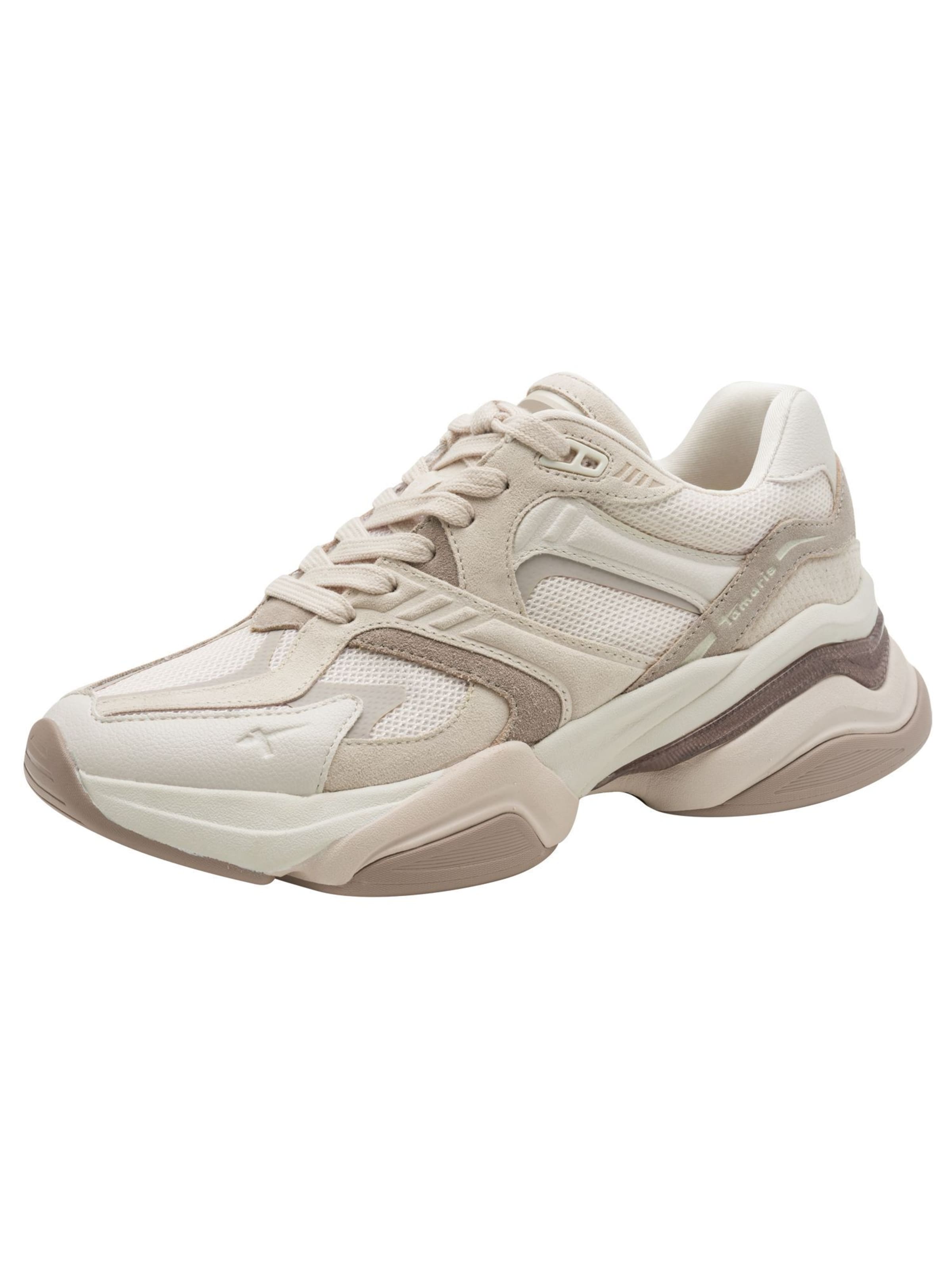 Tamaris Sneakers laag in Beige: voorkant