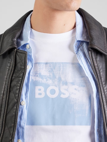 BOSS Футболка 'Wheel' в Белый