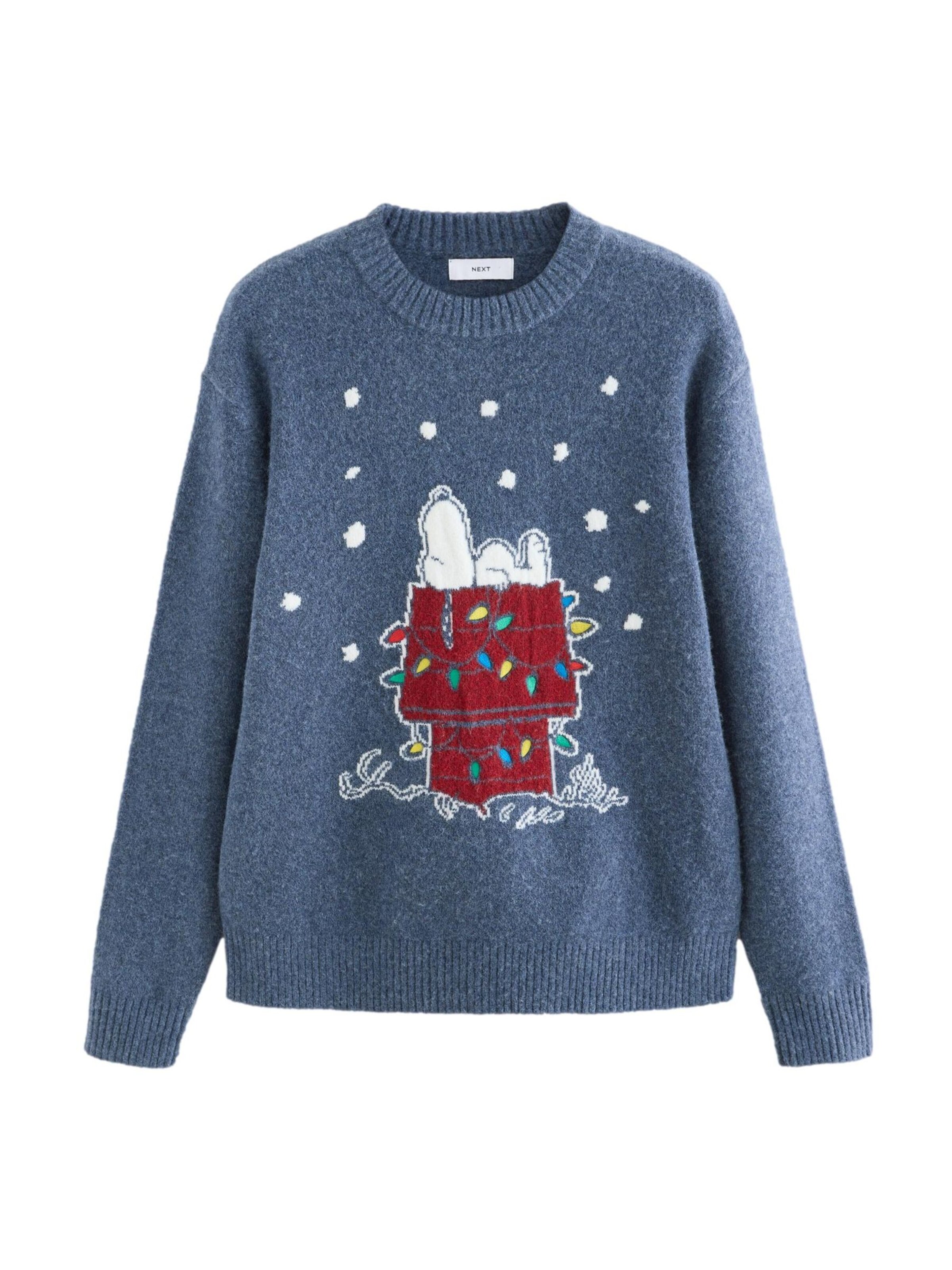 Next Sveter 'Snoopy Christmas' - Modrá: predná strana