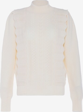 Pull-over faina en blanc : devant