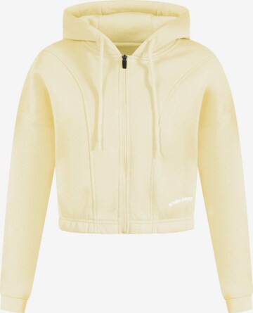 Smilodox Zip-Up Hoodie 'Rayna' in Yellow: front