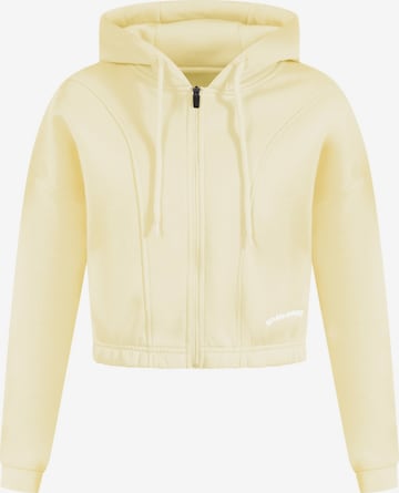 Smilodox Zip-Up Hoodie 'Rayna' in Yellow: front