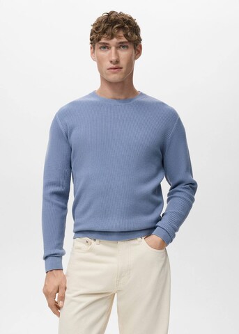 MANGO MAN Pullover 'Antigua' in Blau: Vorderseite
