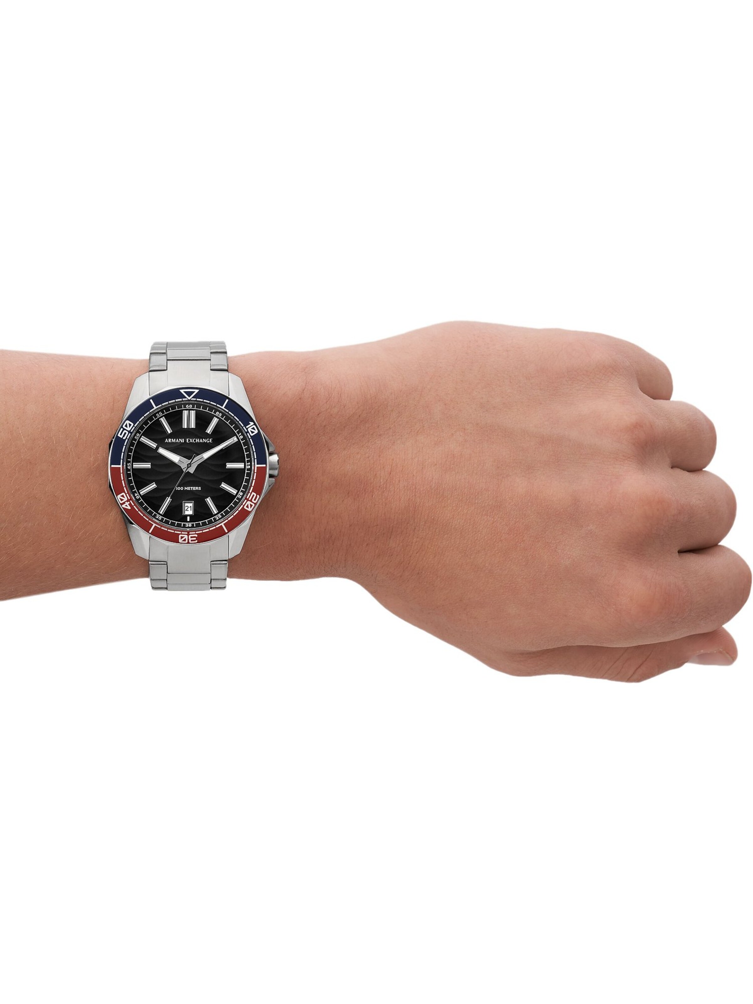 ARMANI EXCHANGE Uhr in Silber: Vorderseite