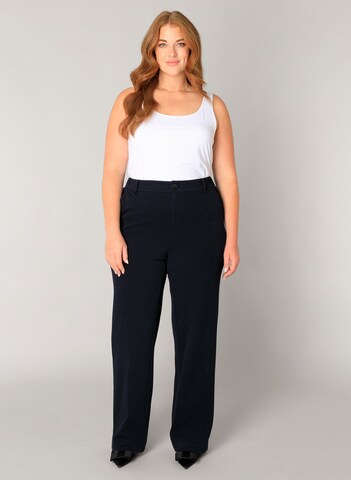 BASE LEVEL CURVY Regular Pants in Blue