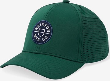 Cappello da baseball 'CREST' di Brixton in verde: frontale