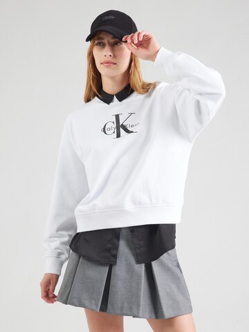 Calvin Klein Jeans Sweatshirt in Weiß: Vorderseite
