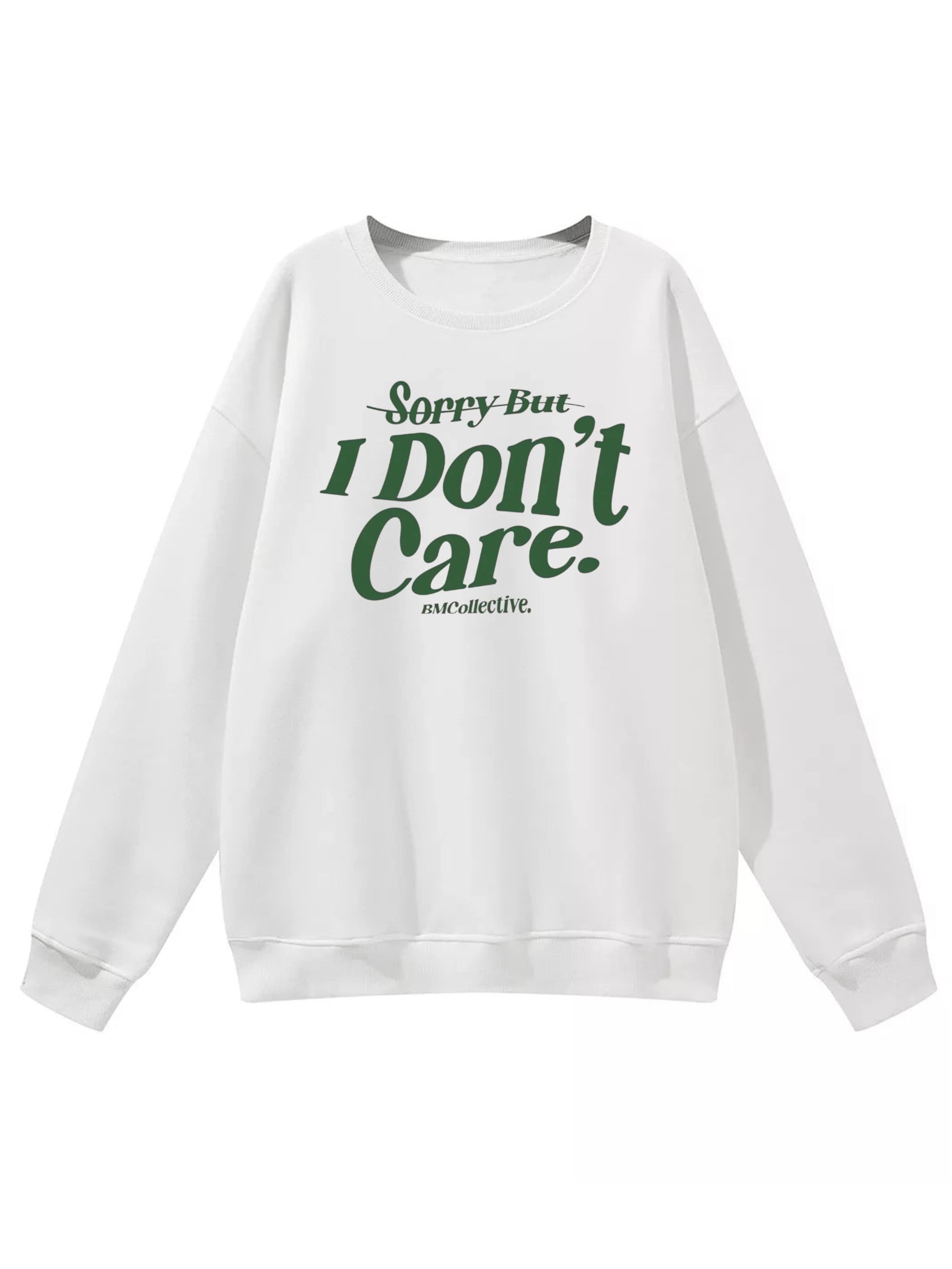 GORHEY - Jersey 'Women's Crew Neck Oversized Sweatshirt with Slogan Print' en blanco