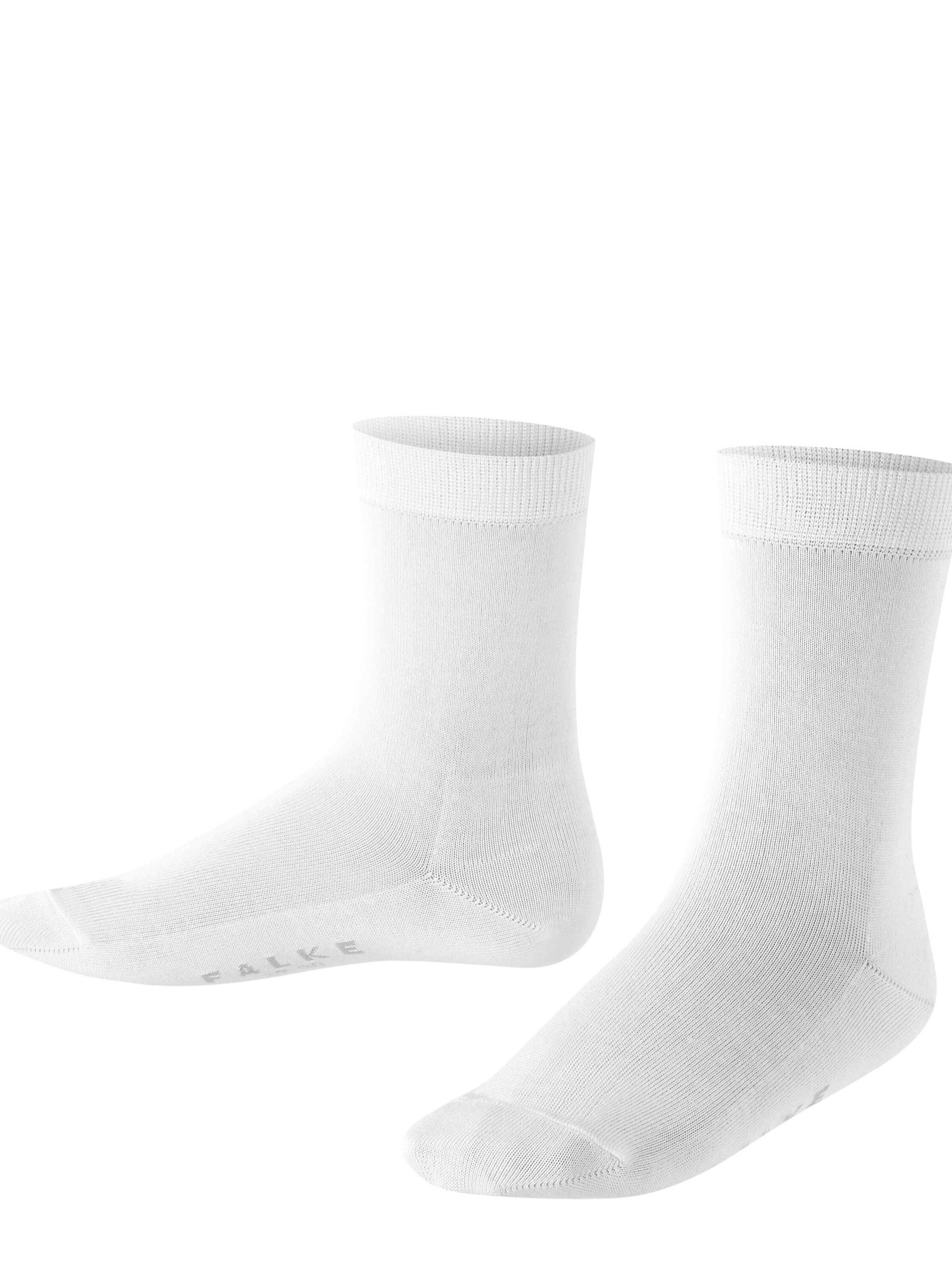 FALKE Socks 'Cotton Finesse' in White: front