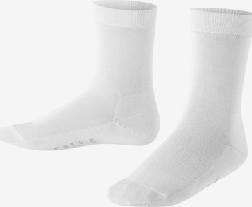 FALKE Socks 'Cotton Finesse' in White: front