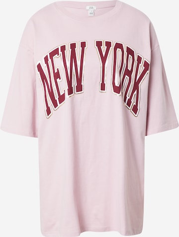 River Island Oversized Shirt in Pink: front