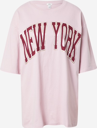River Island Oversized shirt in Gold / Light pink / Wine red / White, Item view