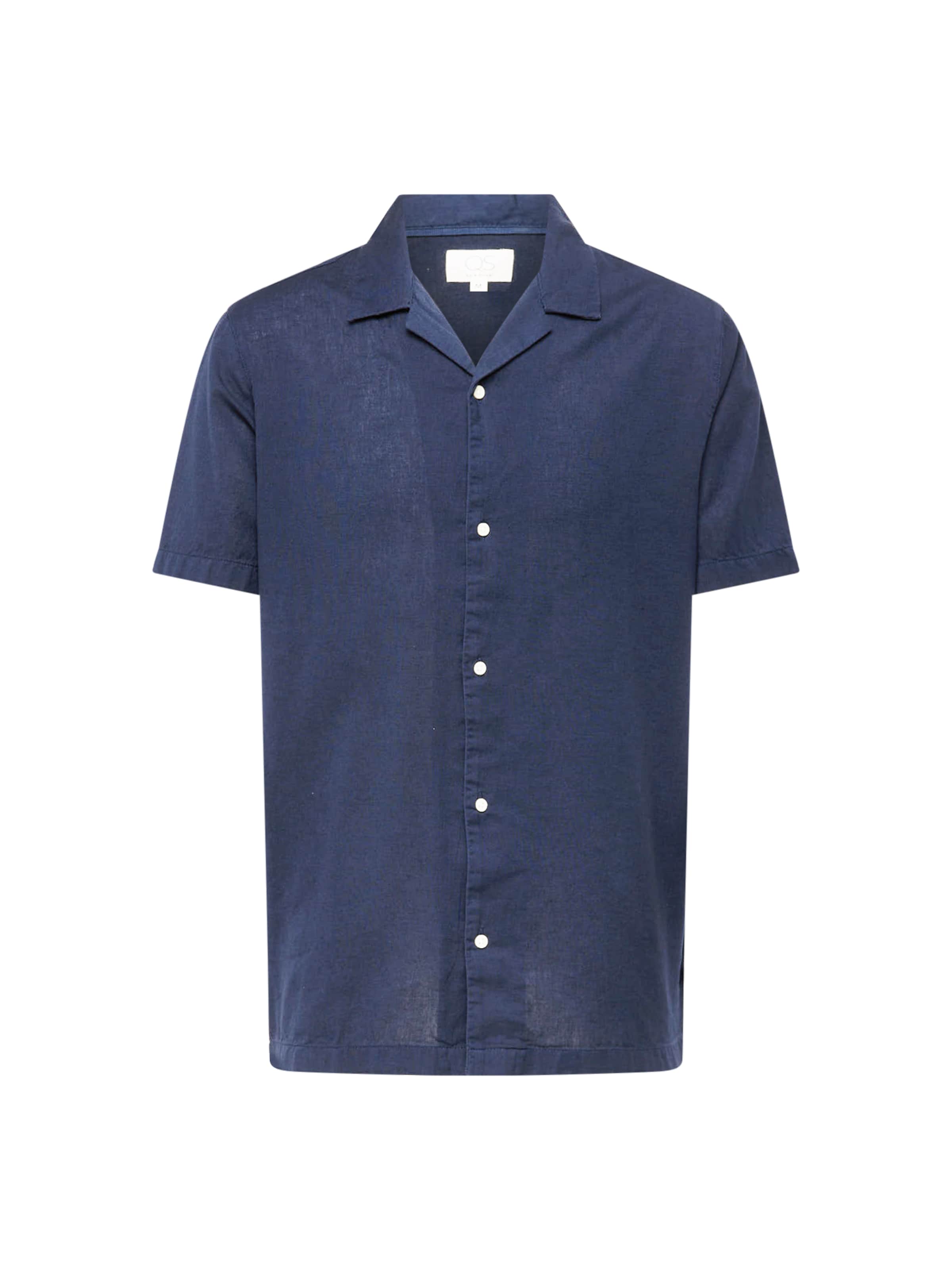 QS Overhemd in de kleur Navy, Productweergave