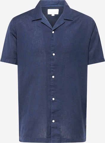 QS Comfort fit Button Up Shirt in Blue: front