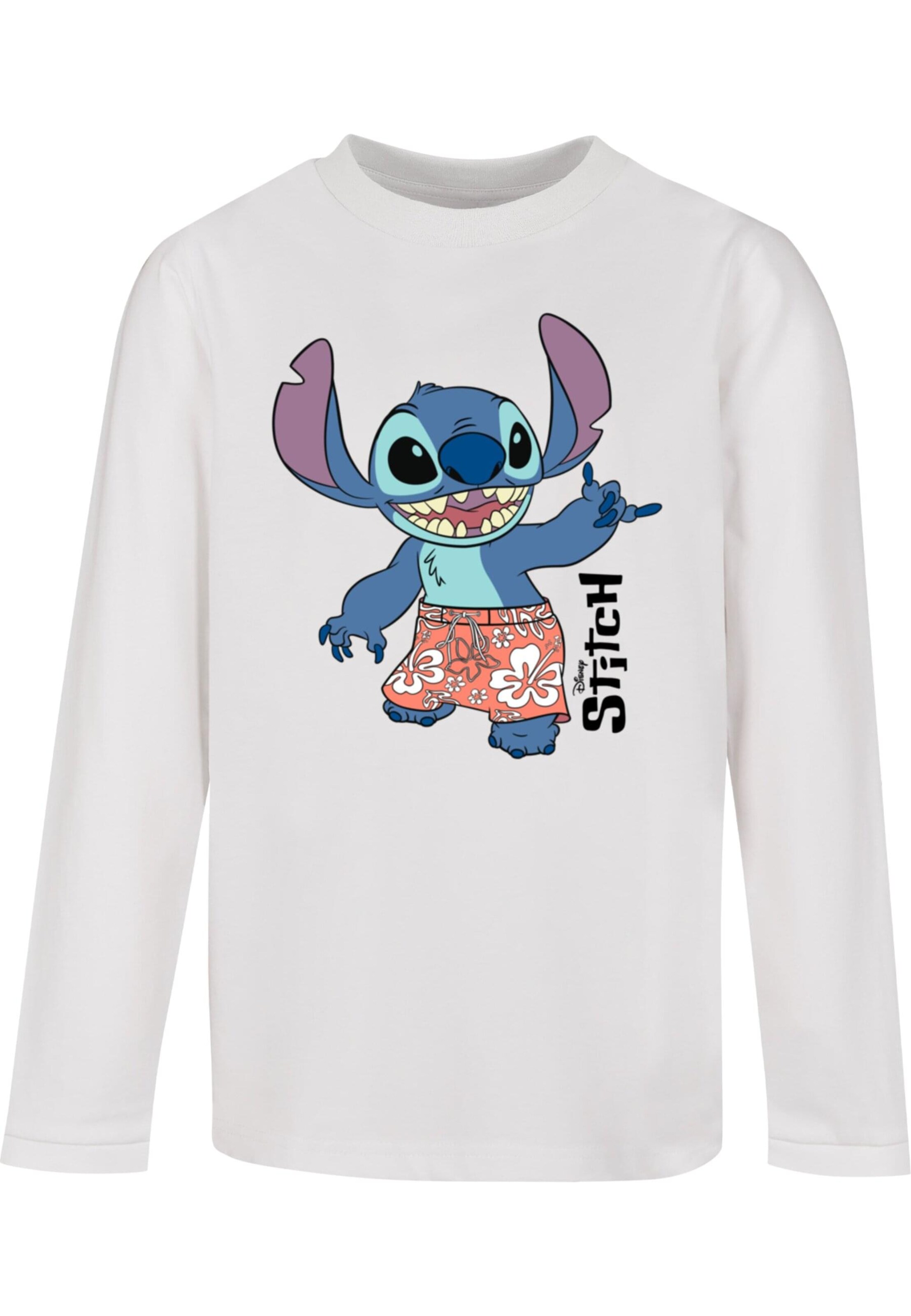ABSOLUTE CULT Shirt 'Lilo And Stitch - Bermuda' in White: front
