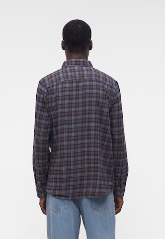 Volcom Rovný strih Košeľa 'CADEN PLAID' - Modrá