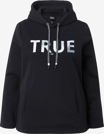 Sweat-shirt Ulla Popken en noir : devant