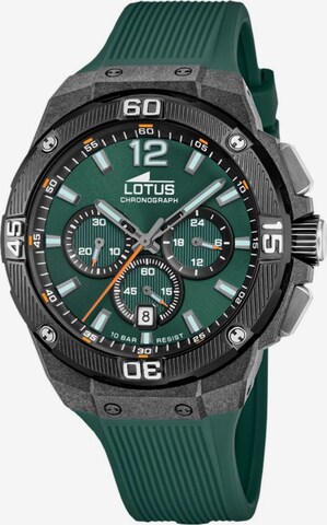 Montre à affichage analogique Lotus en vert : devant