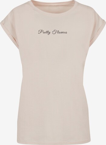 Merchcode Shirt 'Pretty Flowers' in Beige: front