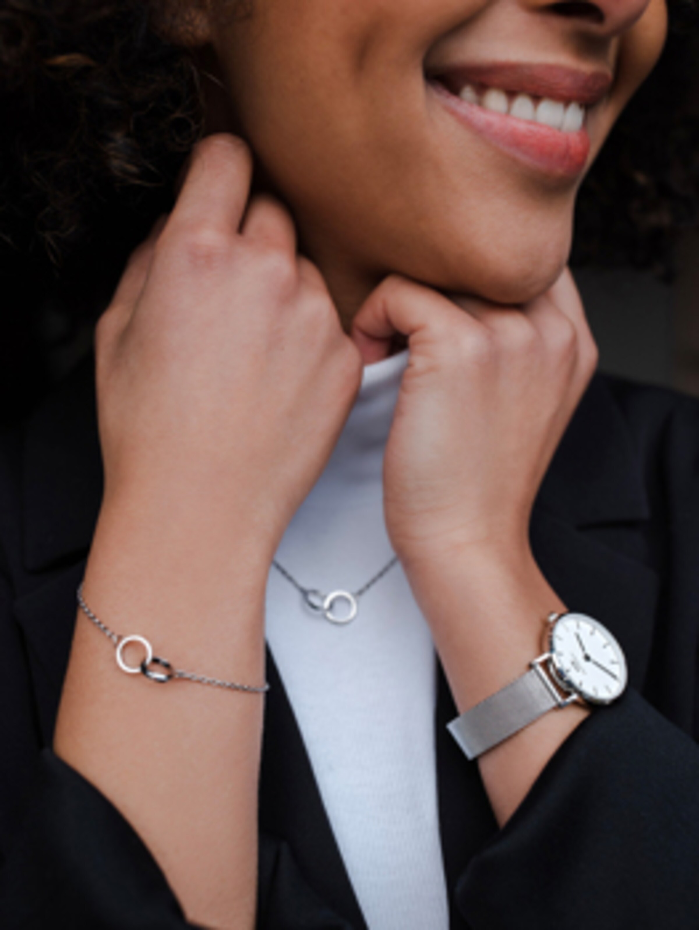 Daniel Wellington Uhr 'Petite Sterling S White' in Silber: Vorderseite