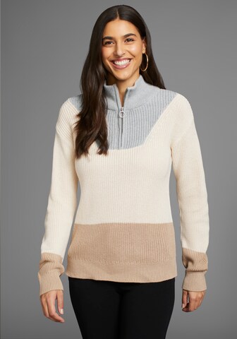 LAURA SCOTT Sweater in Beige: front