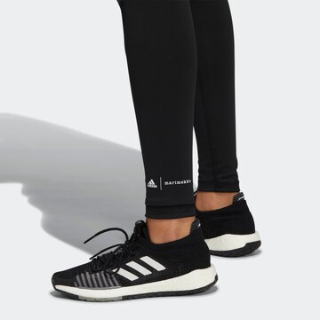 ADIDAS SPORTSWEAR Skinny Sporthose 'Marimekko' in Schwarz