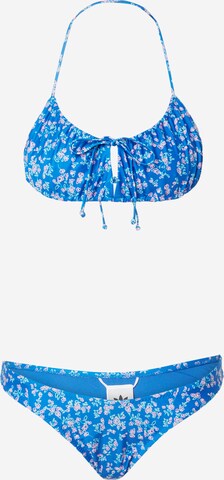 ADIDAS ORIGINALS Bustier Bikini 'KSENIA SCHNAIDER' in Blauw: voorkant