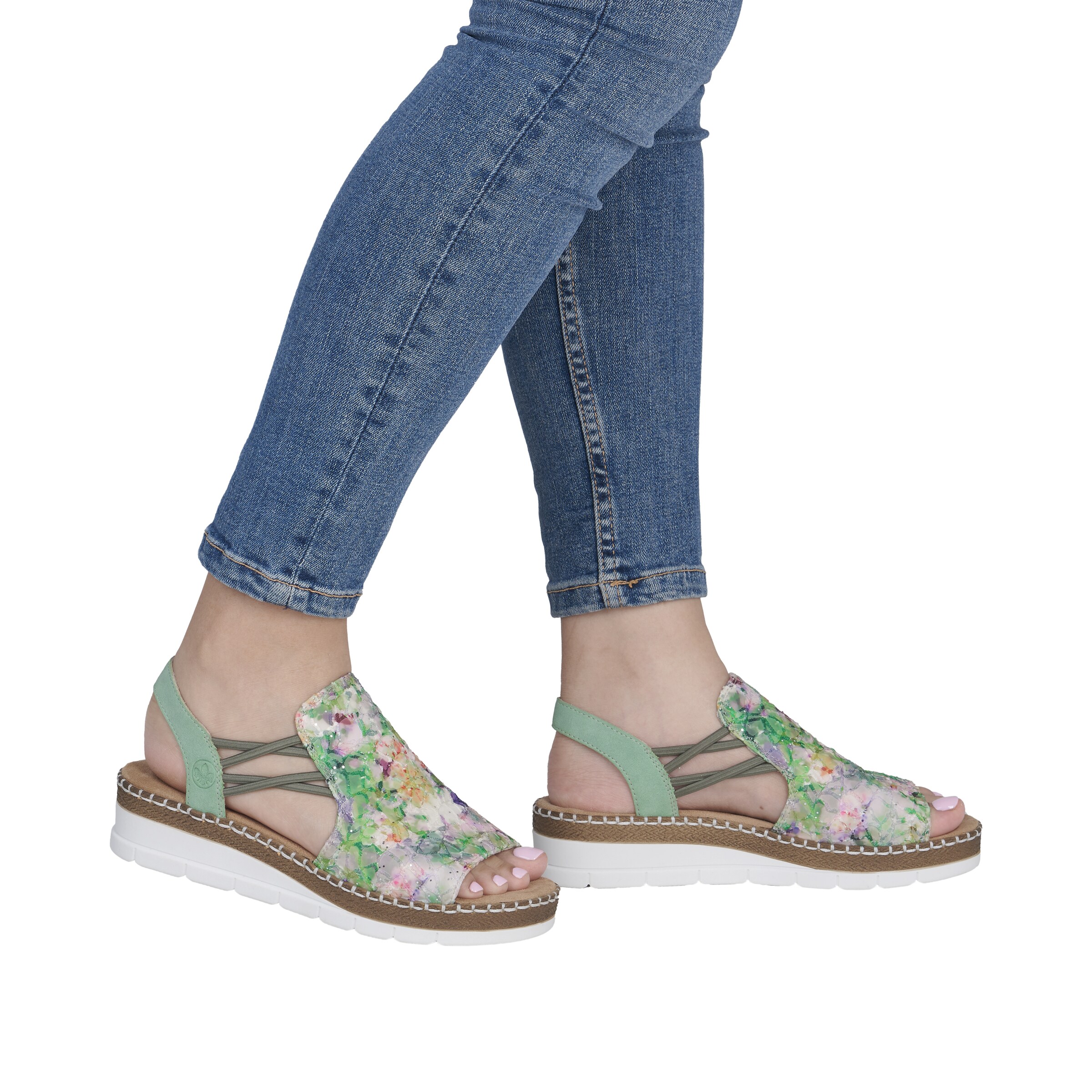 Sandales Rieker en mélange de couleurs