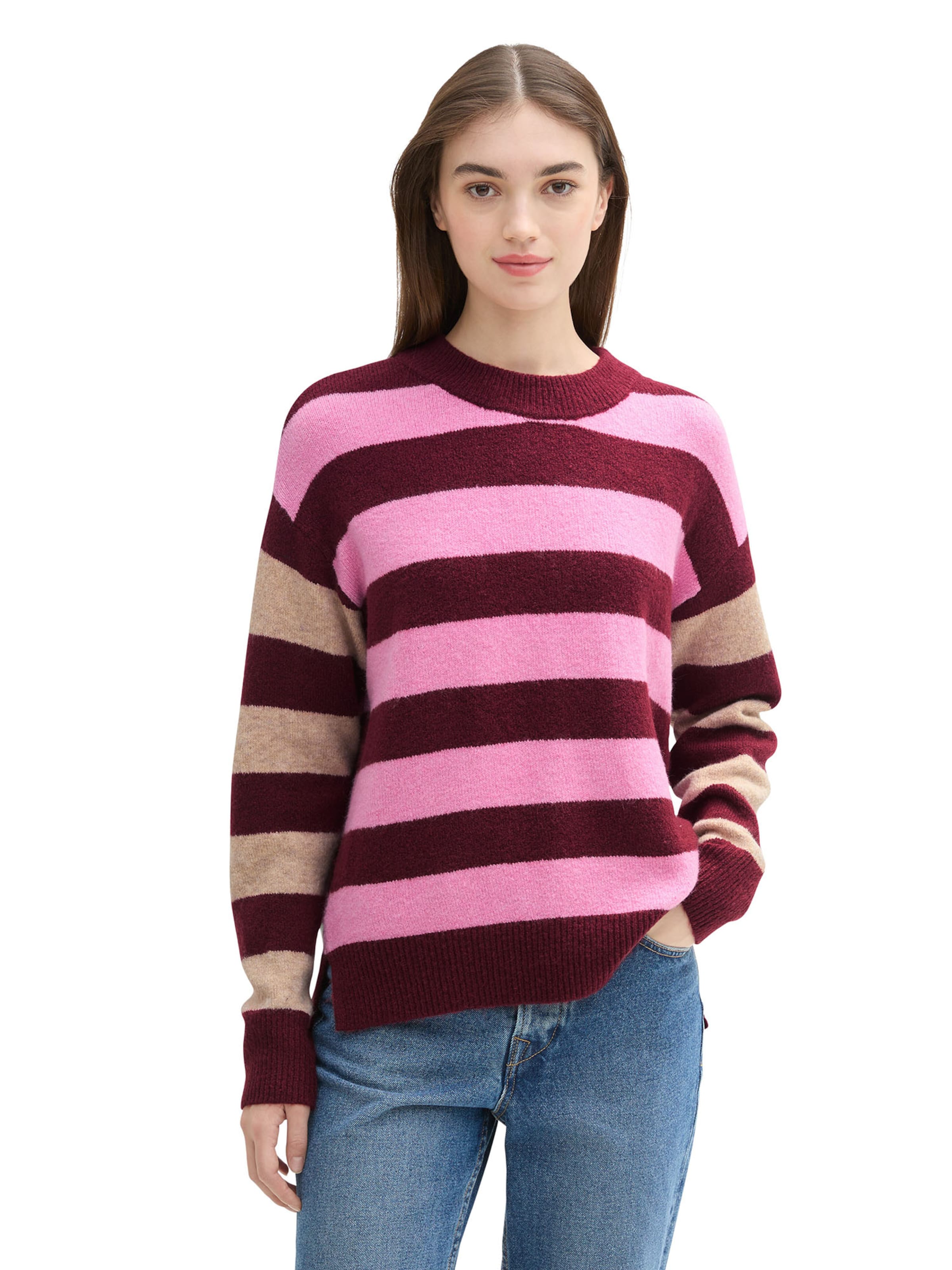 TOM TAILOR DENIM Trui in Rood: voorkant