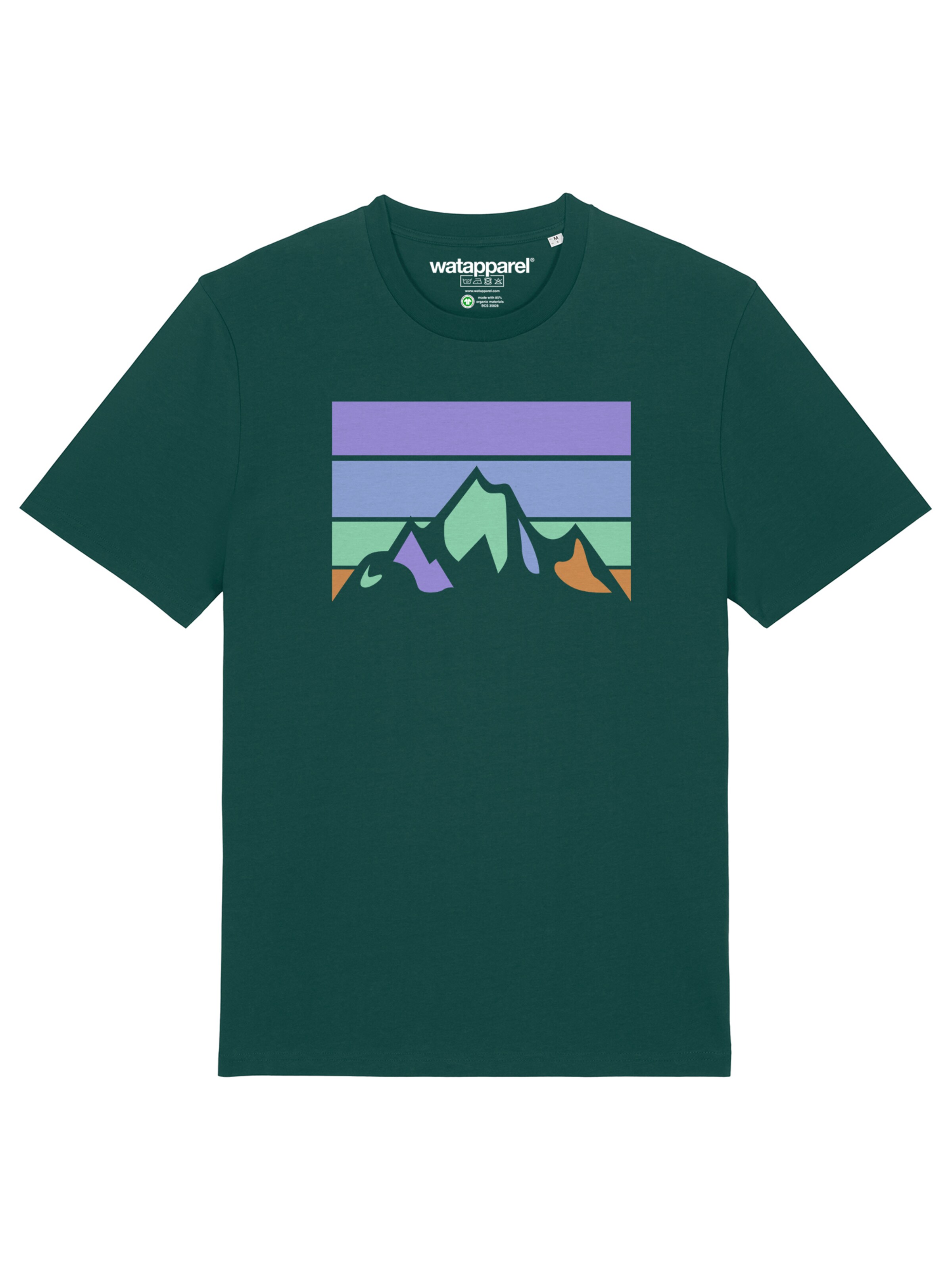 Maglietta 'Retro Landscape' di Watapparel in verde: frontale