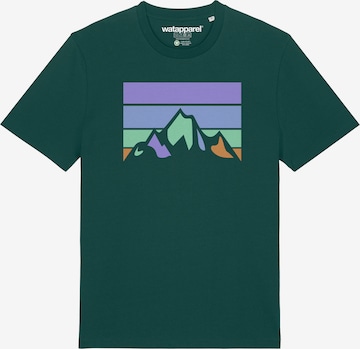 Watapparel Shirt 'Retro Landscape' in Green: front