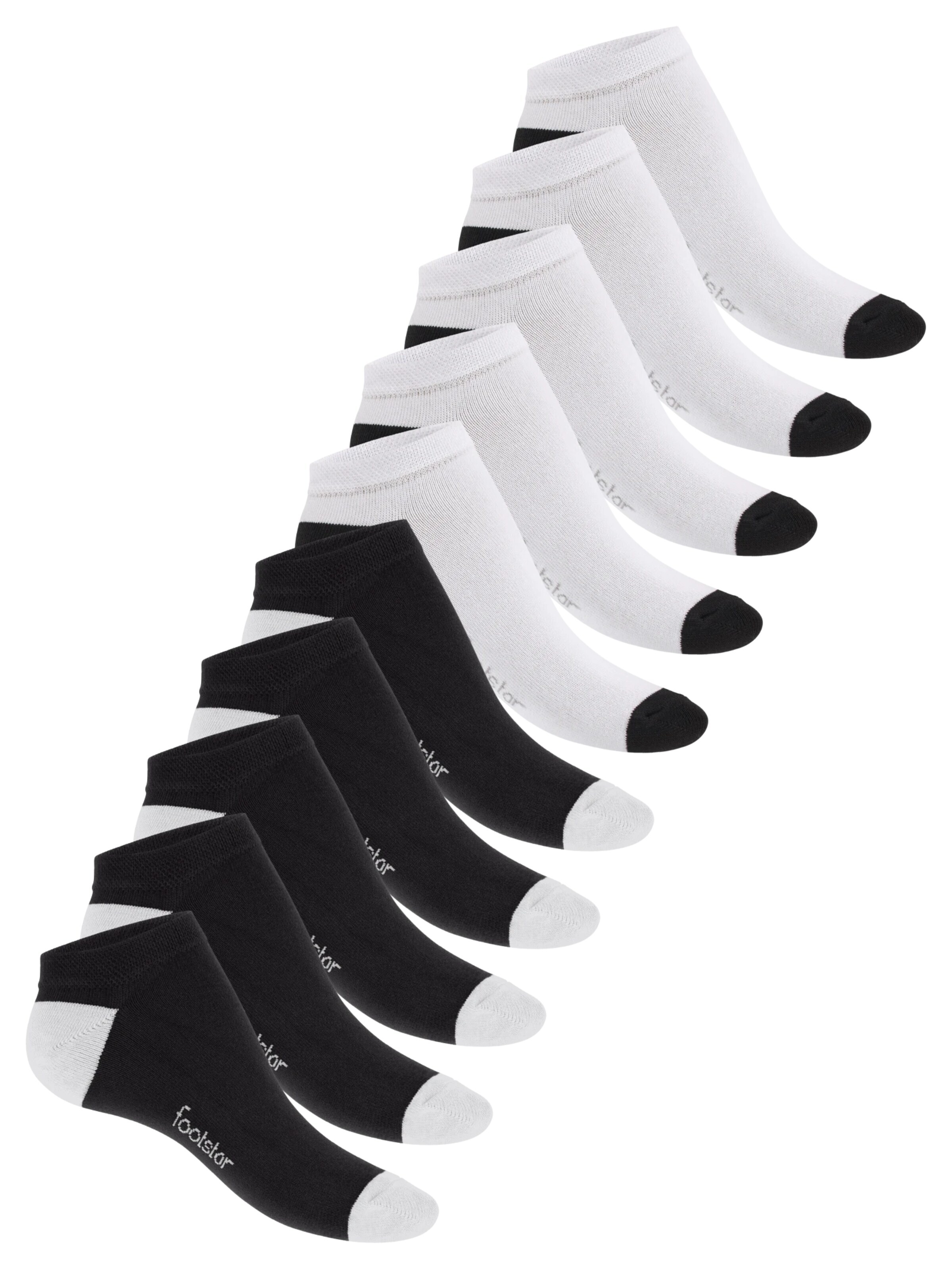 footstar Füßlinge 'Color Pop'‌‌‌‌‌‌‌ in Weiß: Vorderseite