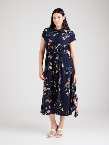 Robe-chemise 'VMNEWHALLIE' Vero Moda Curve en bleu : devant
