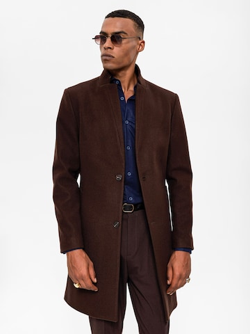 Antioch Between-seasons coat in Brown: front