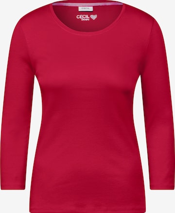 CECIL Basic Shirt mit Rundhals in Rot: Vorderseite