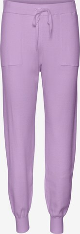 VERO MODA - Tapered Calças 'Nancy' em roxo: frente