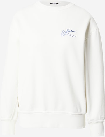DENHAM Sweatshirt 'DEBORAH' in Wit: voorkant