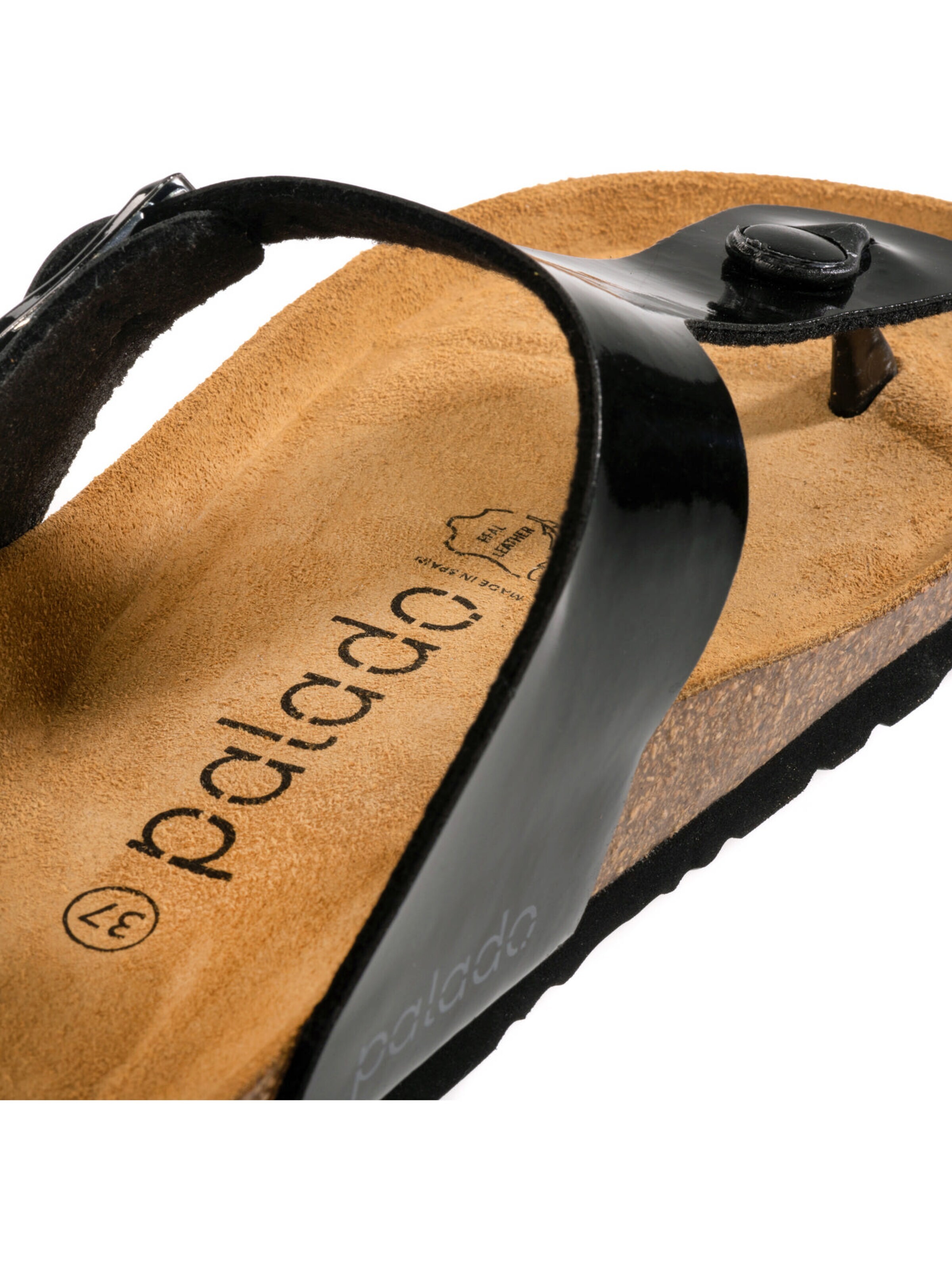 Palado - Sandalias de dedo 'Kos Lack' en negro