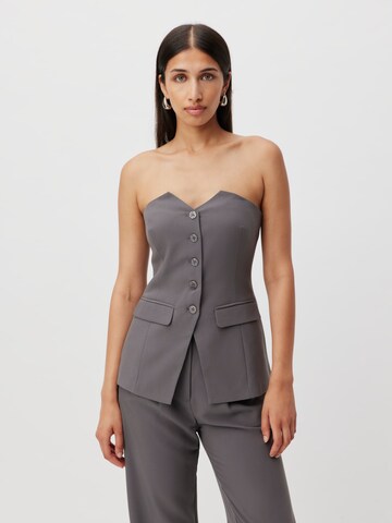 Top 'Elena' di LeGer by Lena Gercke in grigio: frontale