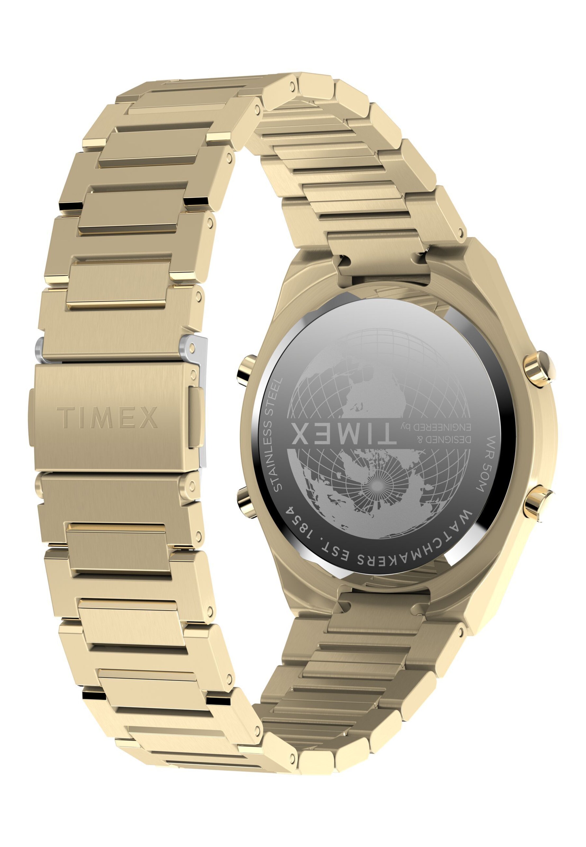 Montre digitale 'Q80 Continental' TIMEX en or