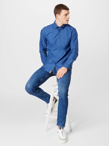 ETERNA - Slim Fit Camisa em azul